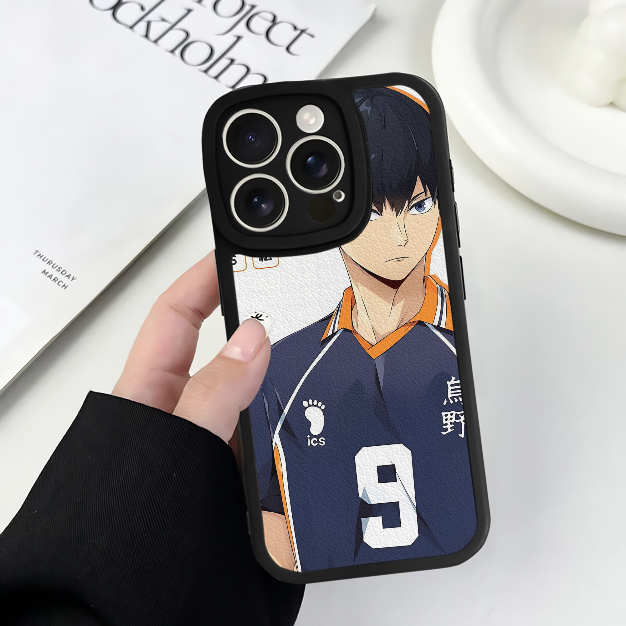 （画像用） ハイキュー!! Haikyu!! 【iPhone 16シリーズ対応】シリコンスマホケース（レザー調） 材質：シリコン